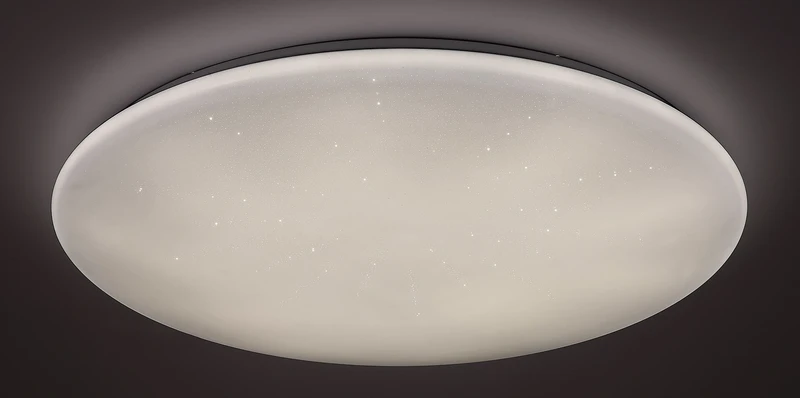 Danny – LED плафон в бяло с блестящ ефект, Ø400мм, 36W, 3000-6500K