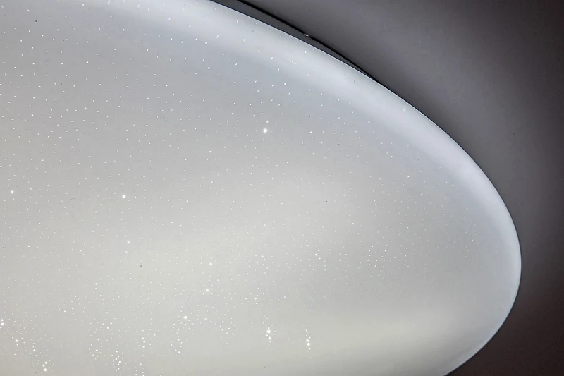 Danny – LED плафон в бяло с блестящ ефект, Ø400мм, 36W, 3000-6500K
