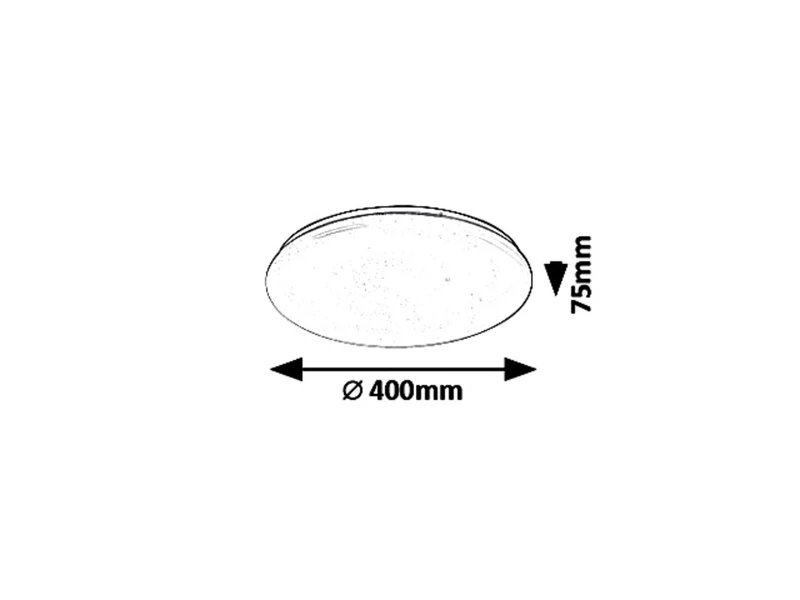 Danny – LED плафон в бяло, Ø400мм, 36W, 3000-6500K, димируем с дистанционно