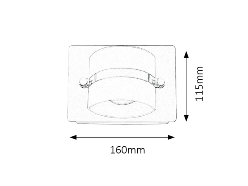 Tony – LED аплик за баня в хром с опалово стъкло, 160×115мм, 5W, 4000K