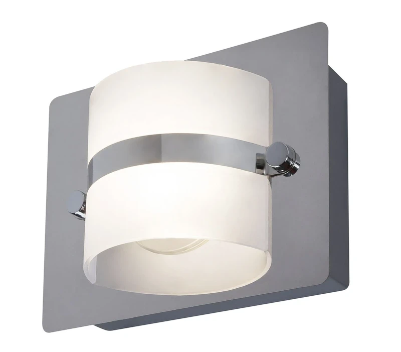 Tony – LED аплик за баня в хром с опалово стъкло, 160×115мм, 5W, 4000K