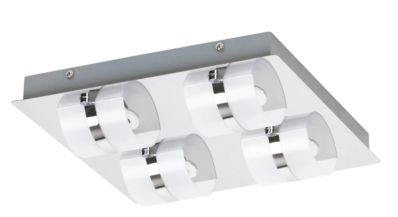 Tony – LED плафон за баня в хром с опалово стъкло, 300×300мм, 20W, 4000K, IP44