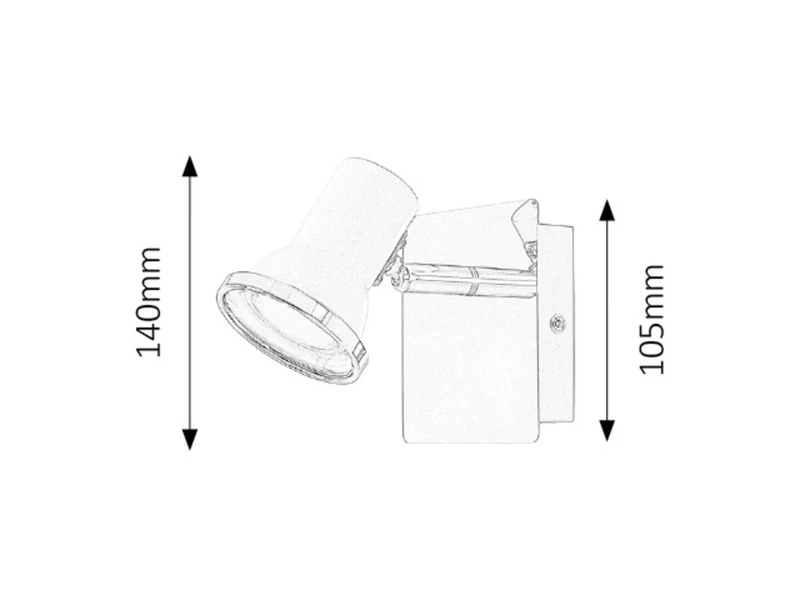Steve – LED лампа за баня в бяло/хром, 140×105мм, 4.5W, 4000K, IP44
