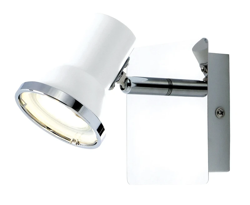 Осветление за баня Steve – LED лампа за баня в бяло/хром, 140×105мм, 4.5W, 4000K, IP44