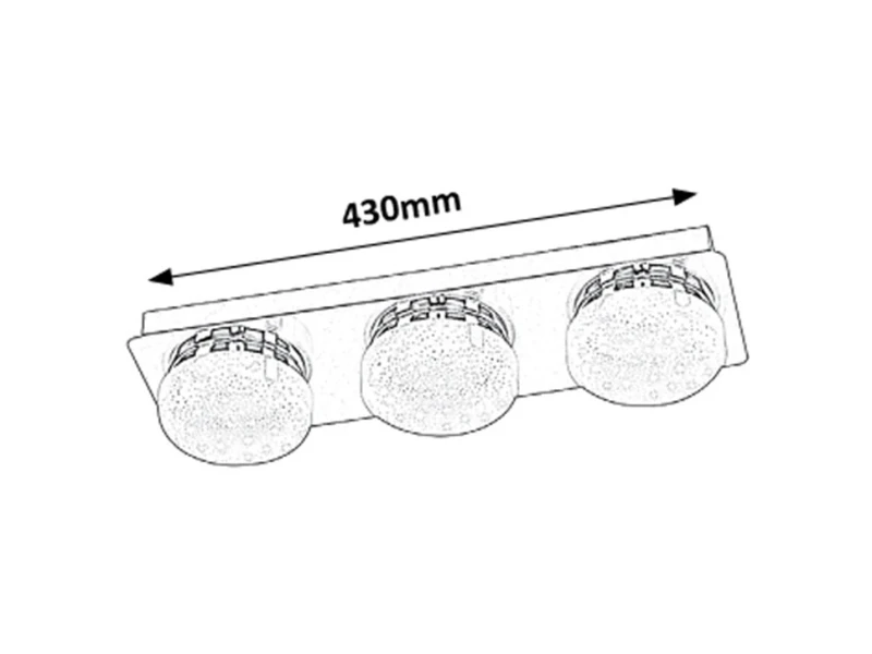Hilary – LED спот в хром с бели плафони, 430мм, 15W, 4000K