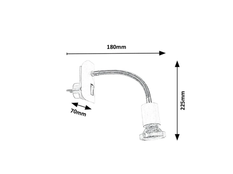 Dobra – LED спот в бяло, 70×245мм, 4.5W, 3000K, GU10