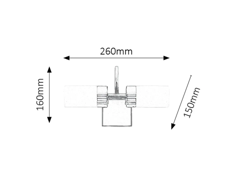 Betty – LED аплик за баня в хром с опалово стъкло, 260мм, 8W, 4000K, IP44