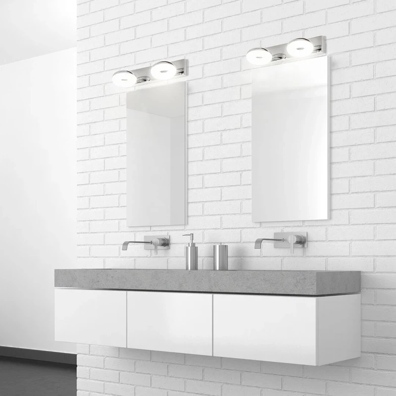 Beata – LED плафон за баня в хром с бял абажур, 250мм, 10W, 4000K, IP44