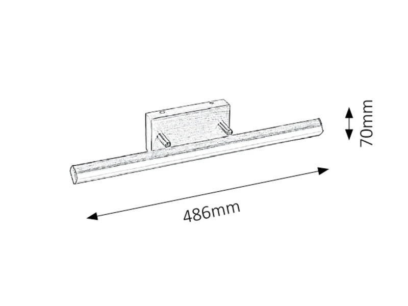 Silas – LED лампа за баня в бронз, 486мм, 12W, 4000K, IP44