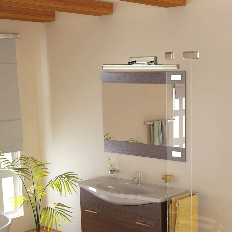 Silas – LED лампа за баня в бронз, 486мм, 12W, 4000K, IP44