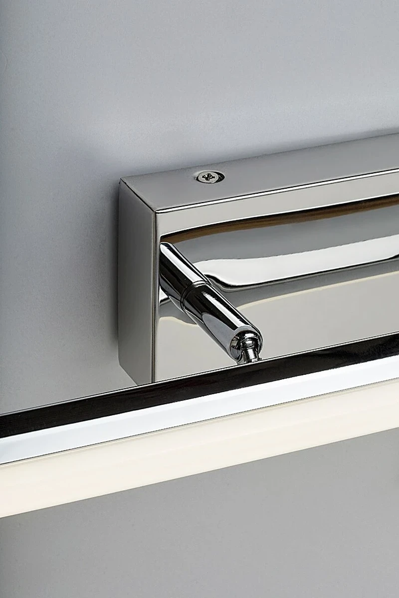 Silas – LED аплик за баня в хром с бял абажур, 627мм, 18W, 4000K, IP44