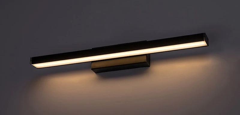John – LED осветление за баня в черен мат, 486мм, 12W, 3000K, IP44