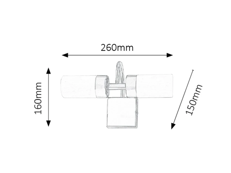Betty – LED осветление за баня в бронз с бяло стъкло, 260мм, 8W, 4000K, IP44