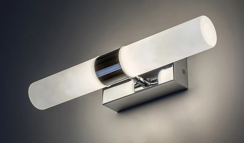 Jim – LED осветление за баня в хром с бяло стъкло, 350мм, 10W, 4000K, IP44