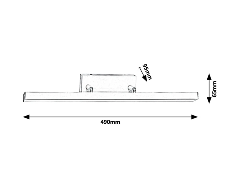Andrew – LED аплик за баня в бял мат, 490мм, 12W, 3000K, IP44