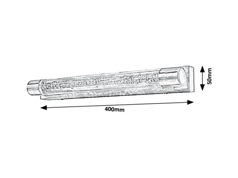 Abbey – LED аплик за баня в античен бронз, 400мм, 10W, 3000K, IP44