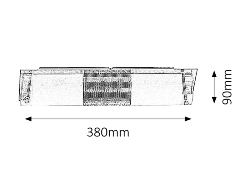 Periodic – модерен аплик за баня в хром с опалово стъкло, 380мм, 2×E14, IP20