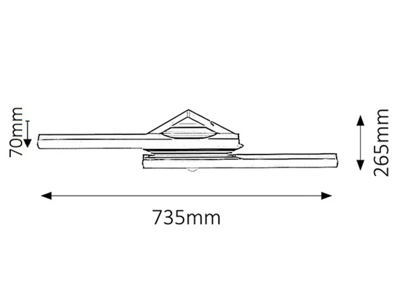 Antonia – LED осветление за баня в хром с бял абажур, 735мм, 24W, 4000K, IP44