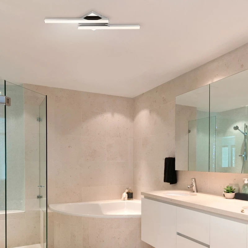 Antonia – LED осветление за баня в хром с бял абажур, 735мм, 24W, 4000K, IP44