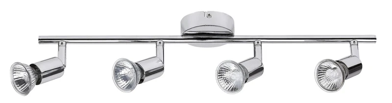 LED плафони Norton – LED спот плафон в хром, 4×GU10, 500×80мм, IP20