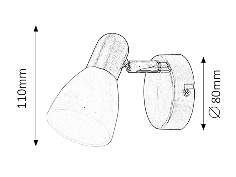 Soma – LED спот в сатиниран хром с бяло стъкло, 80×110мм, 1×E14, IP20