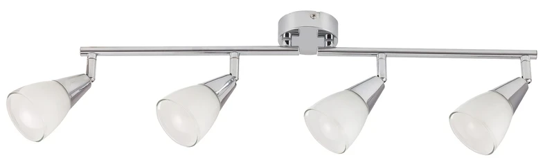 Nicolette – LED спот в хром с бели стъклени абажури, 595мм, 4×E14, IP20