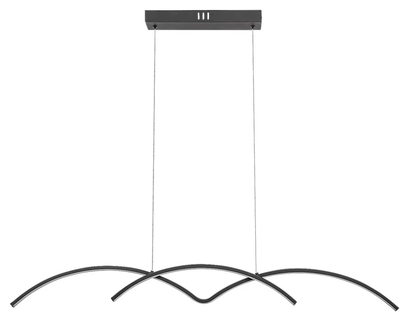 River – LED пендел в черно с бял абажур, 1050×120мм, 40W, 4000K
