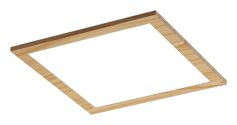 LED плафони Almond – LED плафон в цвят бук с бял абажур, 295×295мм, 12W, 4000K