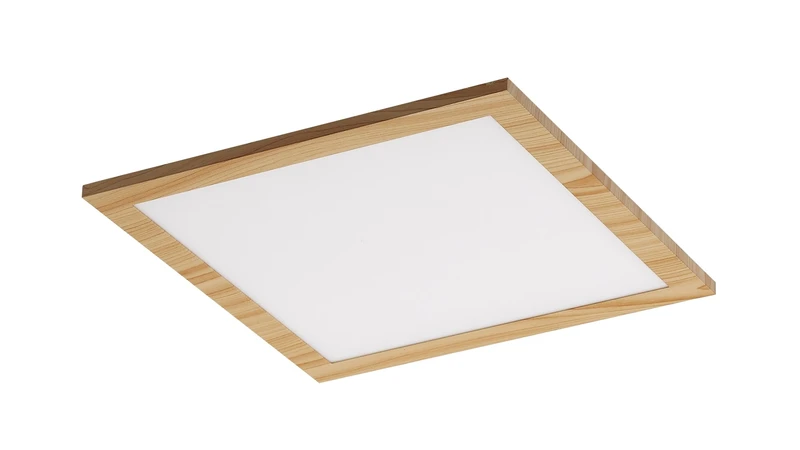 Almond – LED плафон в цвят бук с бял абажур, 295×295мм, 12W, 4000K