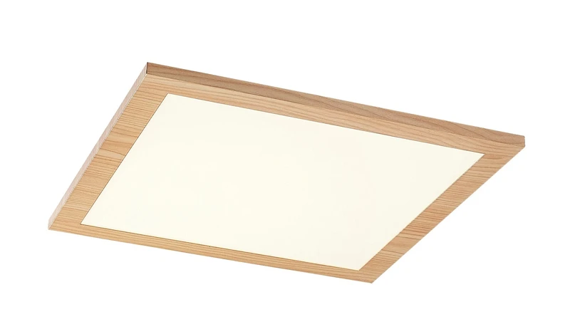 Almond – LED плафон в цвят бук с бял абажур, 295×295мм, 12W, 4000K