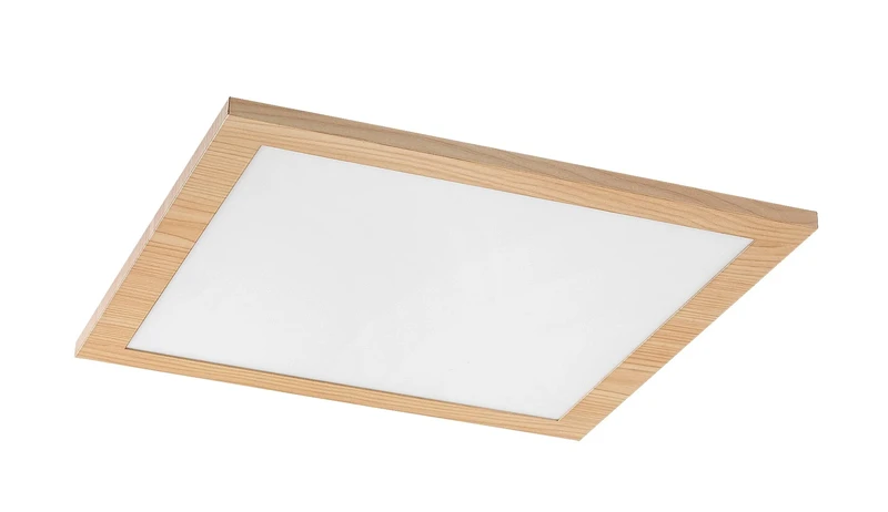 Almond – LED плафон в цвят бук с бял абажур, 295×295мм, 12W, 4000K
