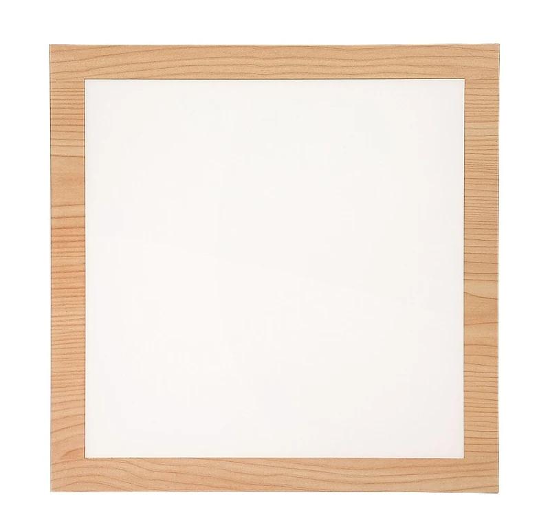 Almond – LED плафон в цвят бук с бял абажур, 295×295мм, 12W, 4000K