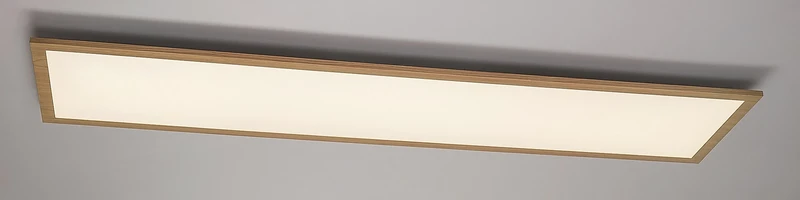 Almond – LED плафон в цвят бук с бял абажур, 295×1195мм, 40W, 4000K