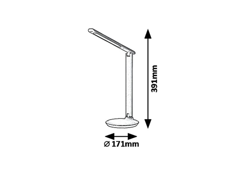Osias – LED настолна лампа в бяло, Ø171мм, 9W, 2700-6500K