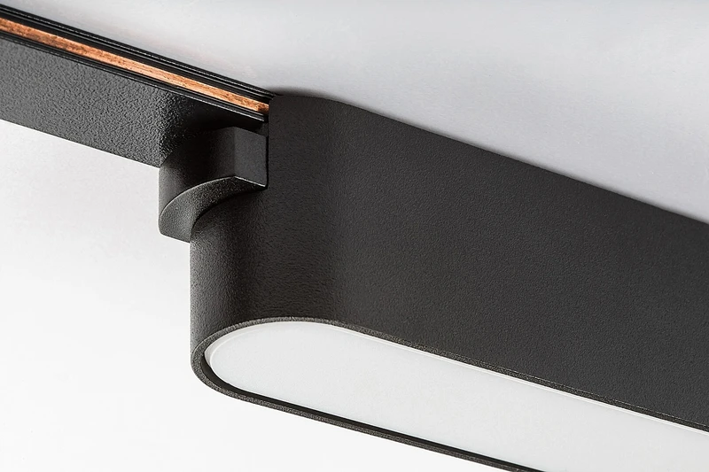 LiTrack Line04W – LED осветление за шина в черно/бяло, 220×30мм, 12W, 3000K