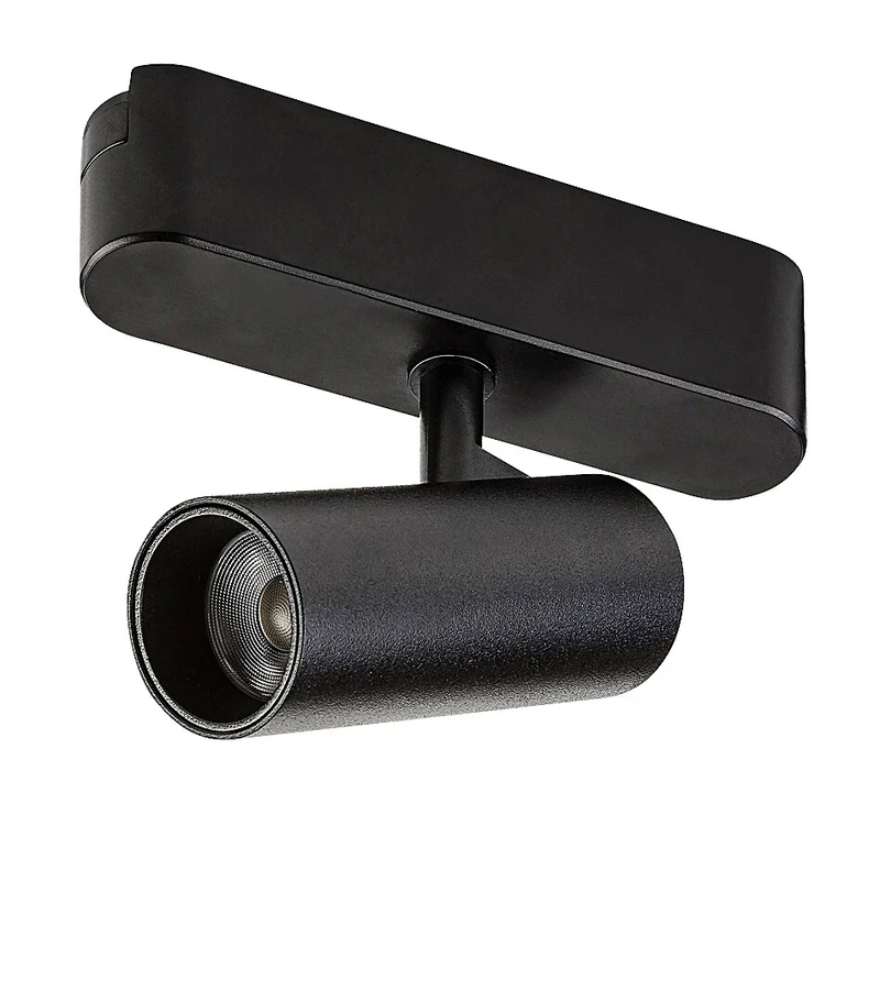 LiTrack Spot01W – LED спот за релсова система в черно, Ø33мм, 6W, 3000K