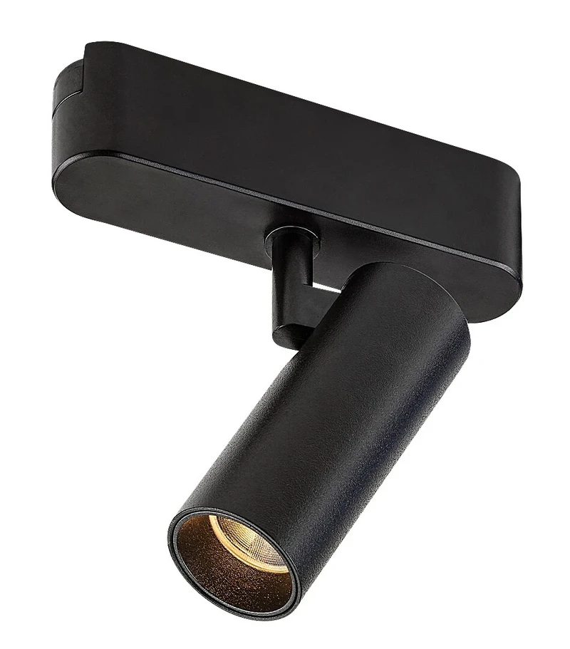 LiTrack Spot01W – LED спот за релсова система в черно, Ø33мм, 6W, 3000K