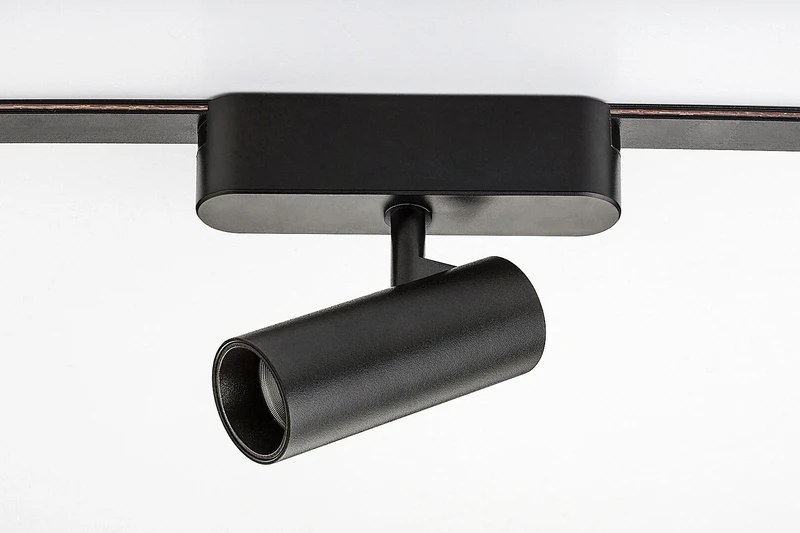 LiTrack Spot01W – LED спот за релсова система в черно, Ø33мм, 6W, 3000K
