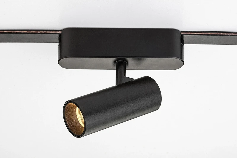 LiTrack Spot01W – LED спот за релсова система в черно, Ø33мм, 6W, 3000K
