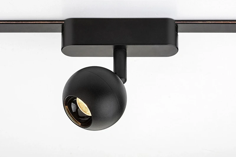LiTrack Spot07W – LED спот за шинопровод в черно/бяло, Ø60мм, 5W, 3000K
