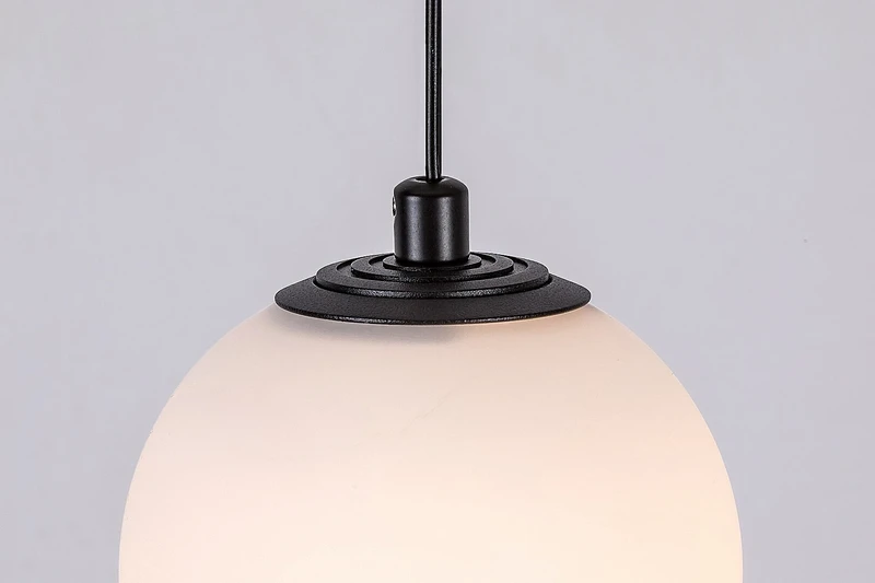 LiTrack Pend.01W – LED пендел за релсова система в черно с бяло стъкло, Ø100мм, 5W, 3000K