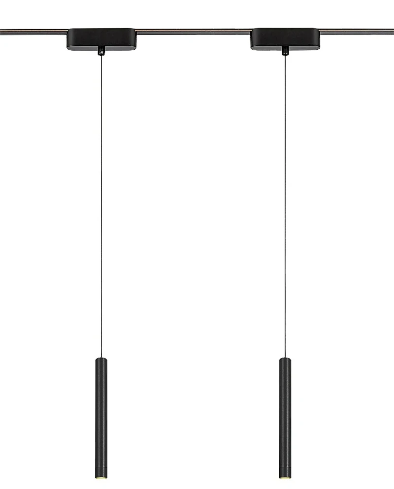 LiTrack Pend.04W – LED пендел за шинна система в черно, Ø30мм, 5W, 3000K