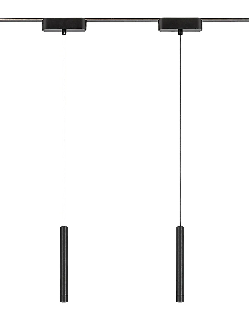 LiTrack Pend.04W – LED пендел за шинна система в черно, Ø30мм, 5W, 3000K