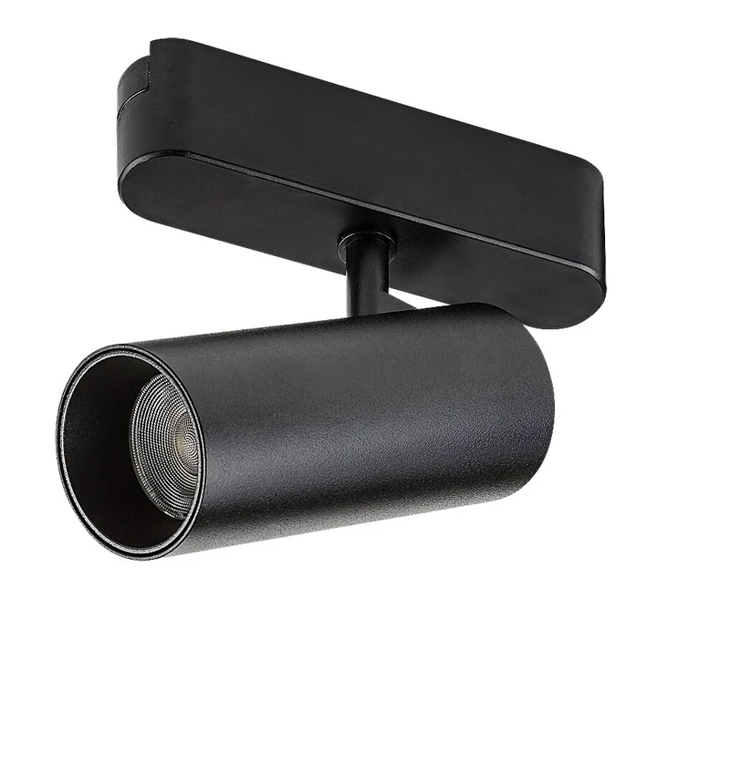 LiTrack Spot05N – LED спот за шинна система в черно, Ø43мм, 10W, 4000K