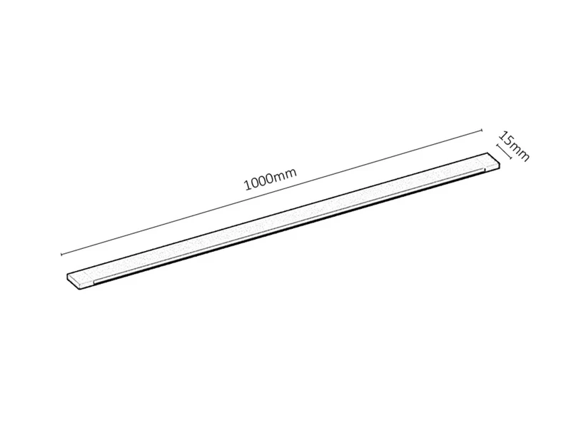 LiTrack Rail – модерна релса за осветление в черно, 1000мм, алуминий, DC 24V