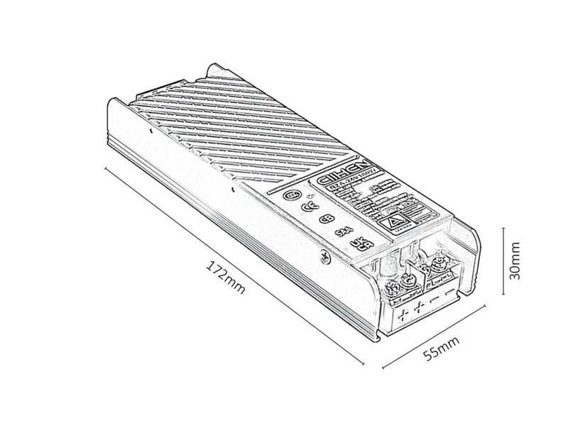 LiTrack Driv.100 – вграден драйвер за шинна система в черно, 100W, 230V
