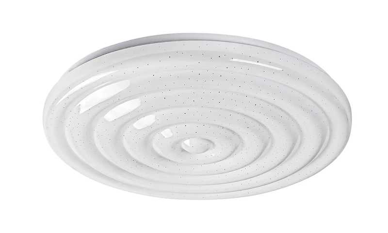 Katina – LED плафон в бяло с ефект звездно небе, Ø475мм, 36W, 3000-6500K