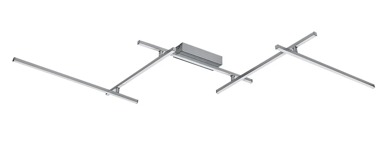 Negan – LED плафон в сребристо с бял абажур, 1780мм, 40W, 4000K