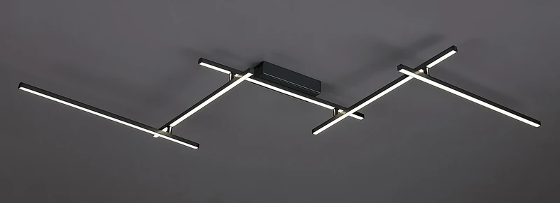 Negan – LED плафон в сребристо с бял абажур, 1780мм, 40W, 4000K