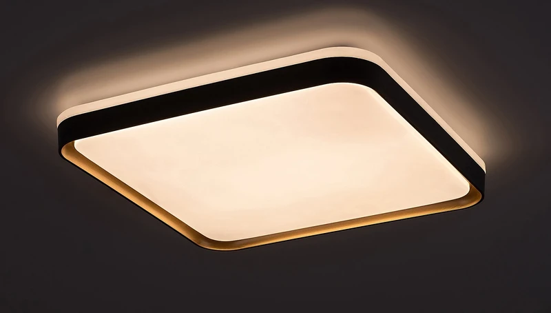 Liatris – LED плафон в сиво с бял абажур, 395×395мм, 26W, 3000K